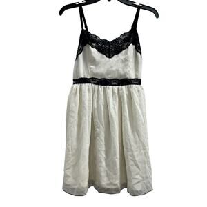 Lottie & Holly Band of Gypsies sheer lined black lace babydoll  slip dress sz S